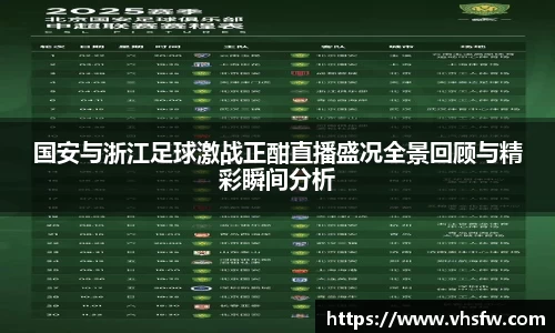 国安与浙江足球激战正酣直播盛况全景回顾与精彩瞬间分析