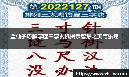 蓝仙子巧解字谜三字玄机揭示智慧之美与乐趣